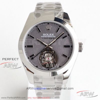 JB Factory Rolex Milgauss Label Noir Tourbillon Gray Dial Stainless Steel 40 MM Watch